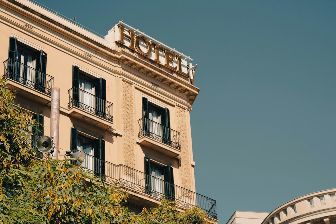 Barcelona hotel architecture: an illustrative city scene, not one of the three selected hotels.
