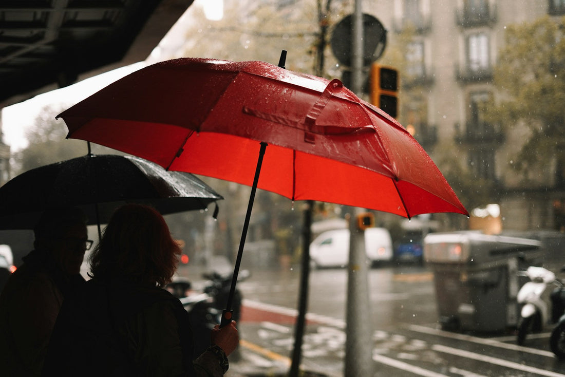 A rainy day in Barcelona.